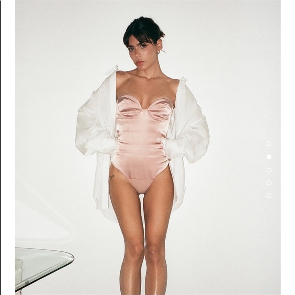 ZARA Satin Bustier Bodysuit